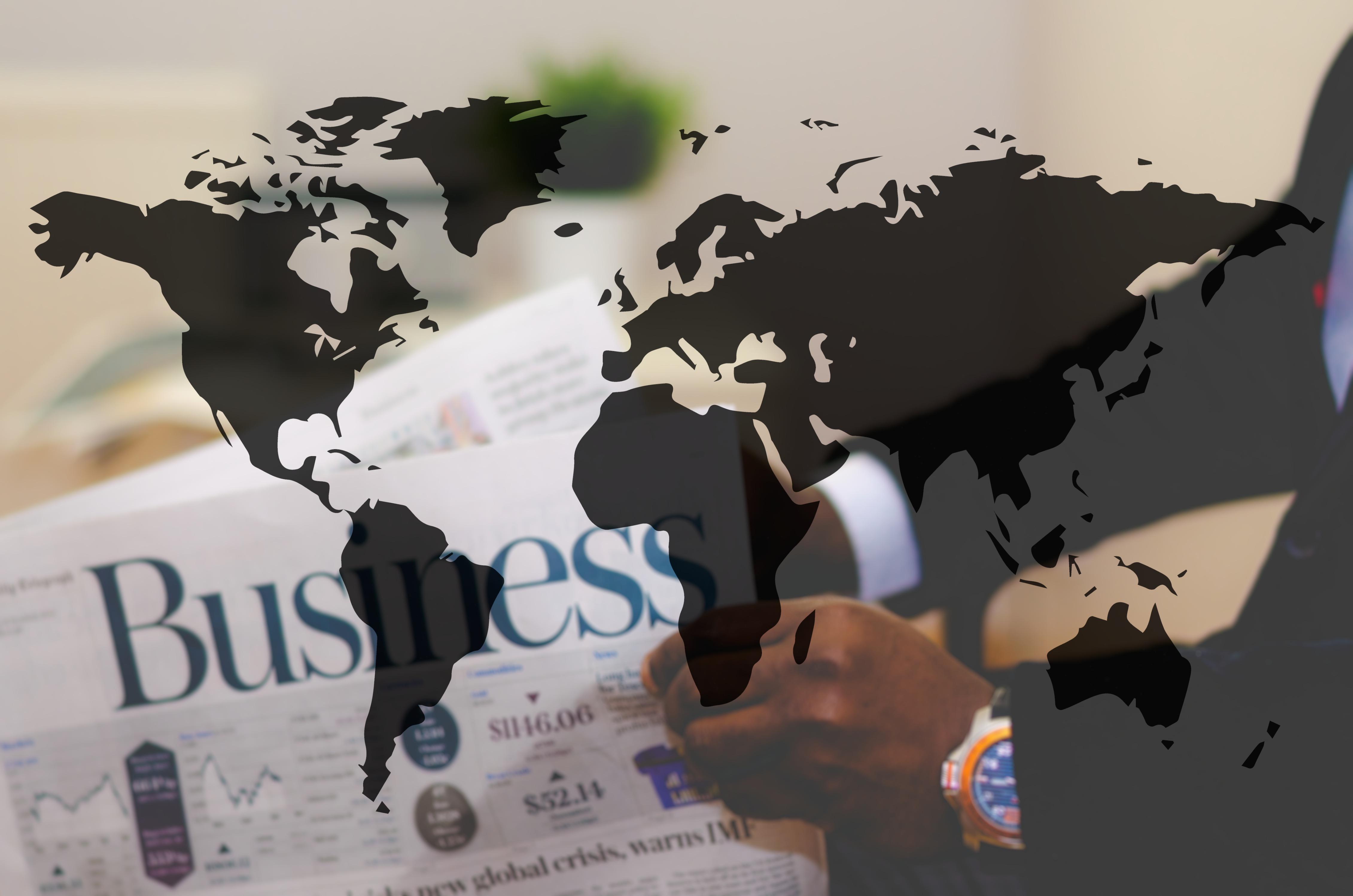 Business people using virtual office